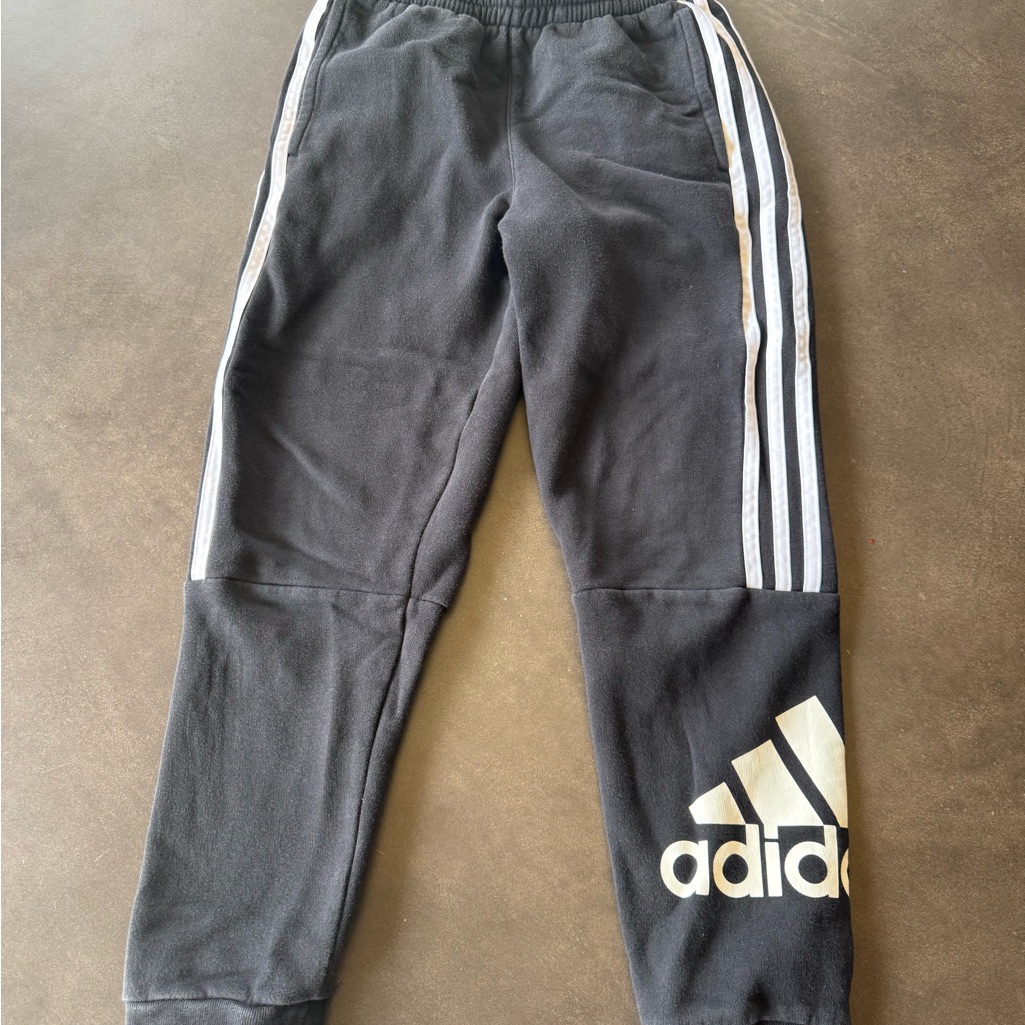Adidas Kids Black Sweatpants With White Stripes